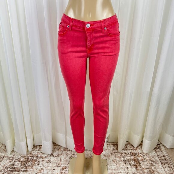 Hudson Jeans Denim - Women's Hudson Krista Ankle Super Skinny Mid to High Rise Jeans Orange Size 32